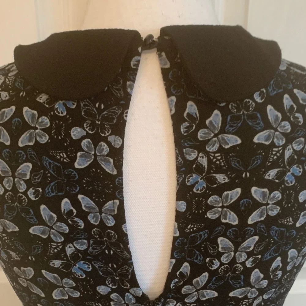LC Lauren Conrad Black and Gray Floral Dress